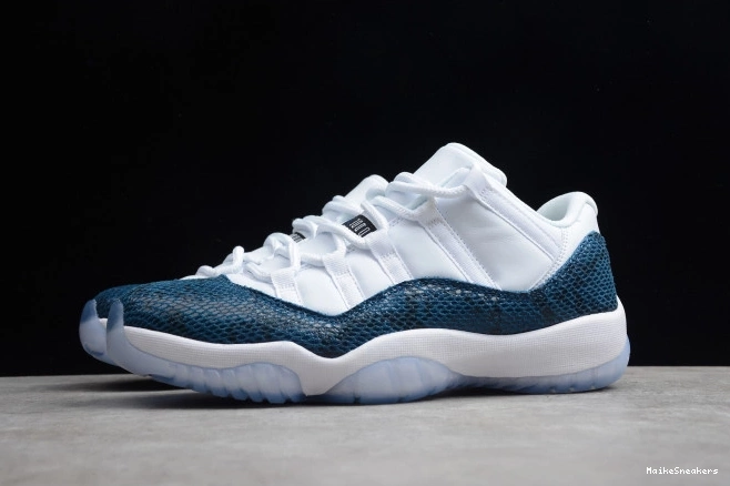 MaikeSneakers Jordan Blue Low Snakeskin 11 Air CD6846-102 Navy 0802